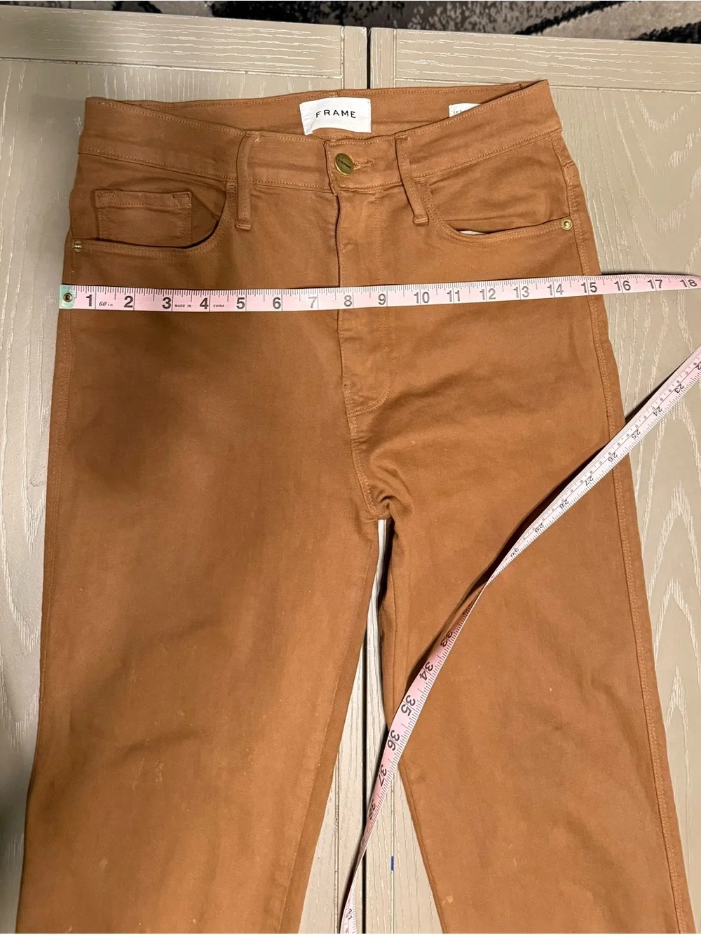 Frame Le Sylvie Slender Western Coastal Cowgirl Brown Jeans Women's Size 28 - Picture 6 of 12